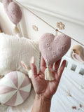 Guirlande de coeurs - Rose