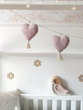 Guirlande de coeurs - Rose