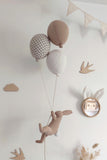 Lapin & ballons - Vichy Beige