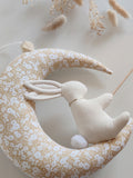 Lapin sur sa lune - Fleurs Caramel