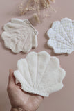 Lingettes lavables réutilisables - Coquillages