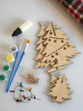 🖌️Activité Créative- Kit pour Peindre 2 Sapins de Noël
