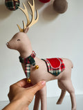 Figurine de Noël - Renne en tartan écossais