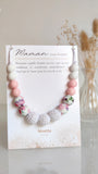 Collier d'allaitement - Hortensia rose
