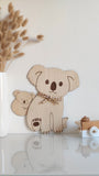 Forme en bois - Koala et son bébé