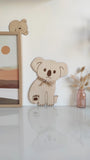 Forme en bois - Koala et son bébé