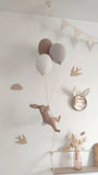 Lapin & ballons - Vichy Beige