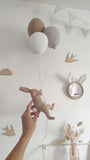 Lapin & ballons - Vichy Beige