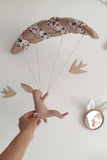 Lapin en parapente - Beige Graou