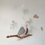 Pink Albin Cockatoo parrot on its branch