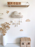 Nuage avec prénom - Beige clair doré