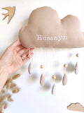 Nuage avec prénom - Beige Vichy