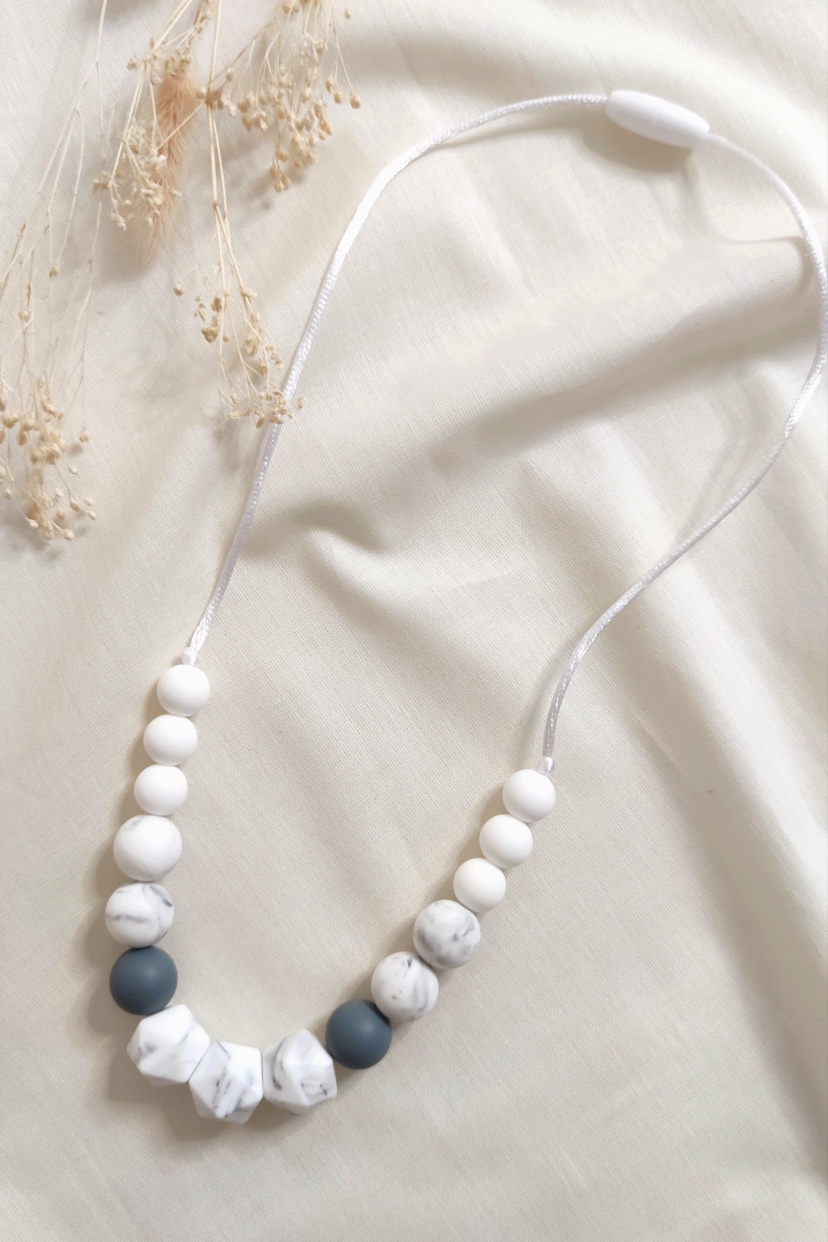 Collier d'allaitement - Gris marbré