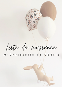 Liste de naissance M-Christelle et Cédric