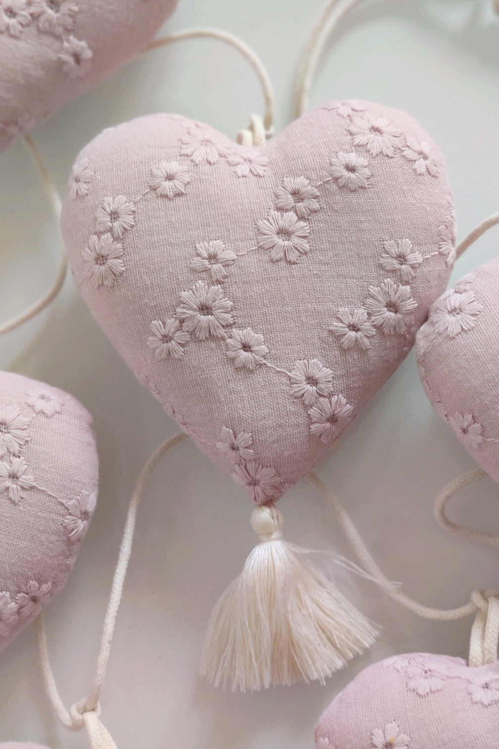 Guirlande de coeurs - Rose