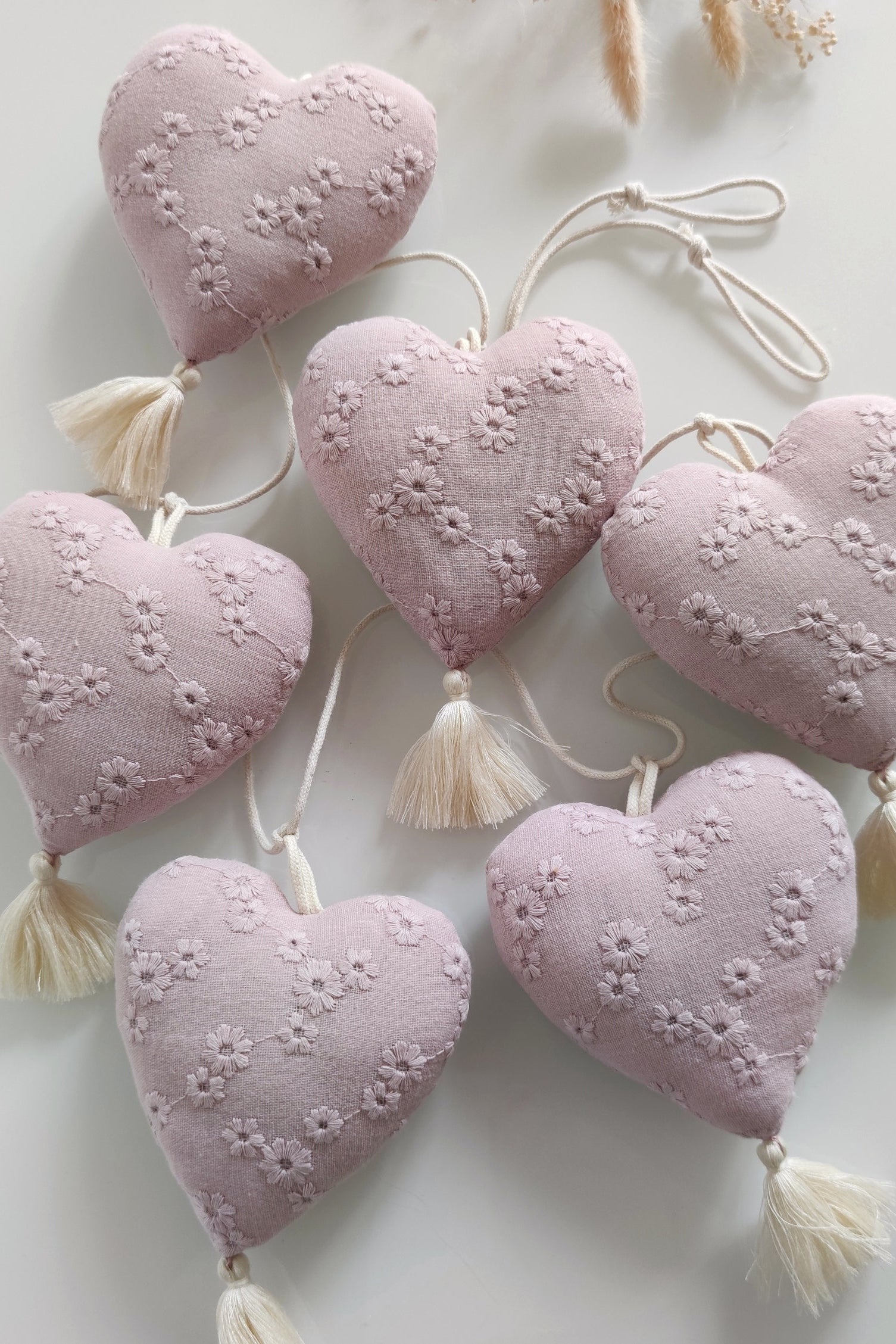 Guirlande de coeurs - Rose