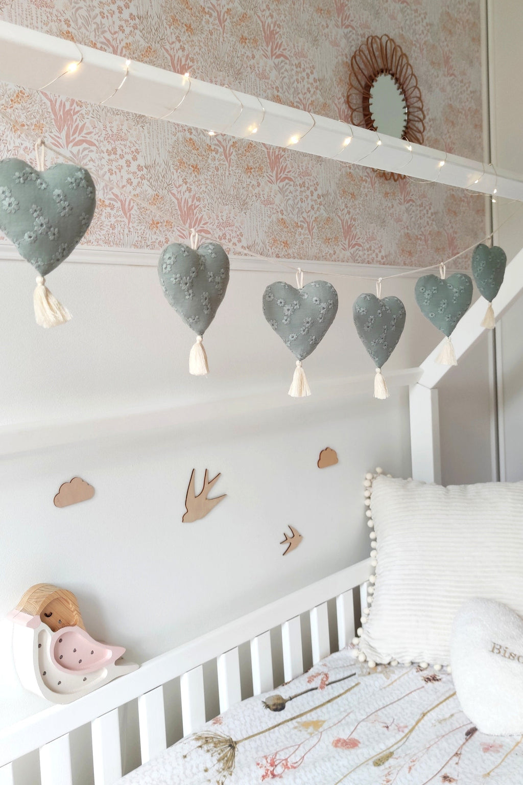 Guirlande de coeurs - Vert