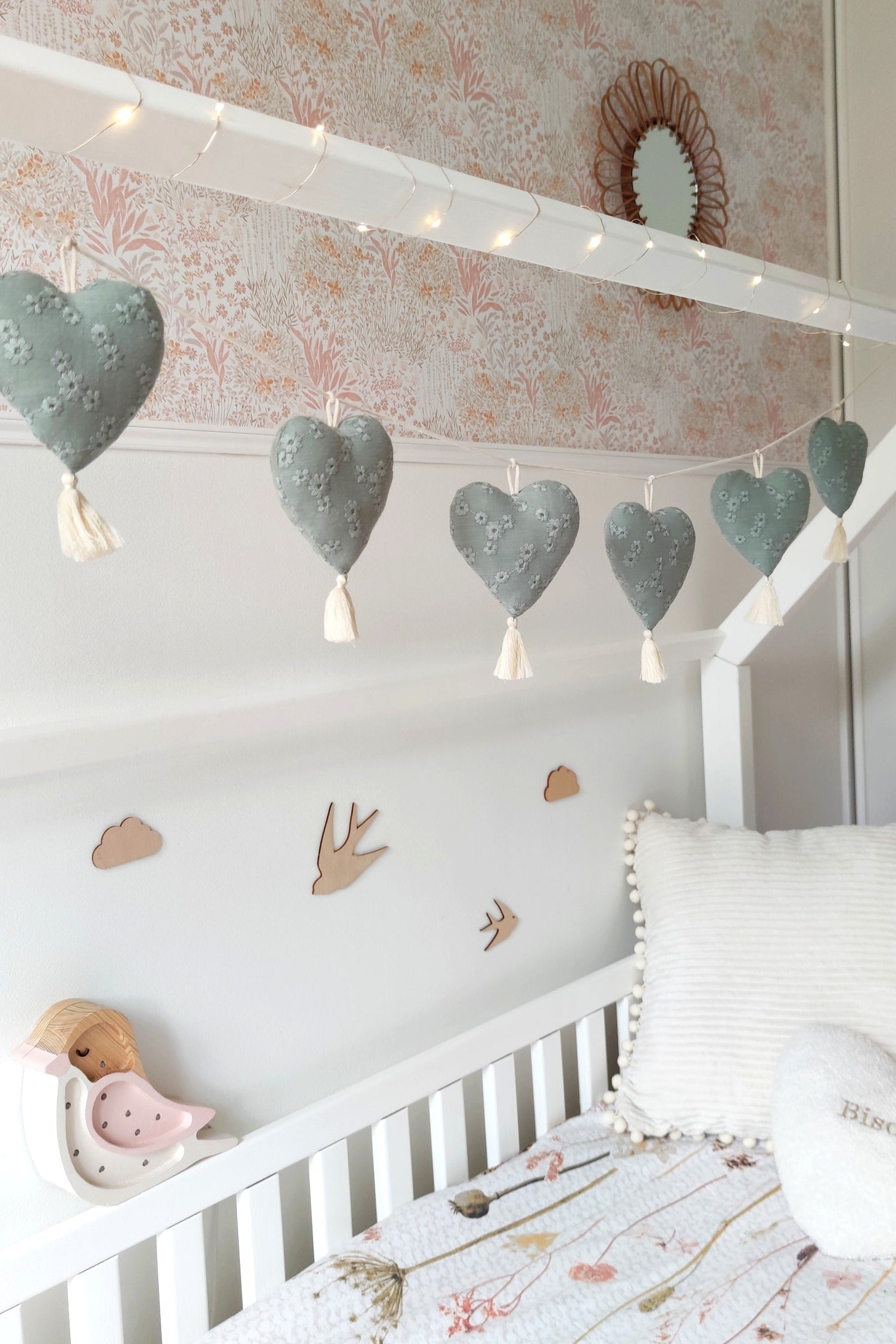 Guirlande de coeurs - Vert