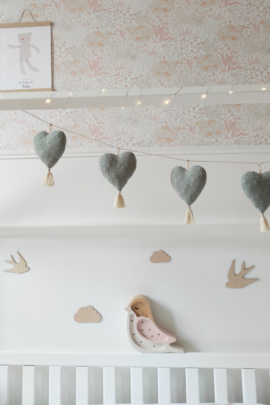 Guirlande de coeurs - Vert