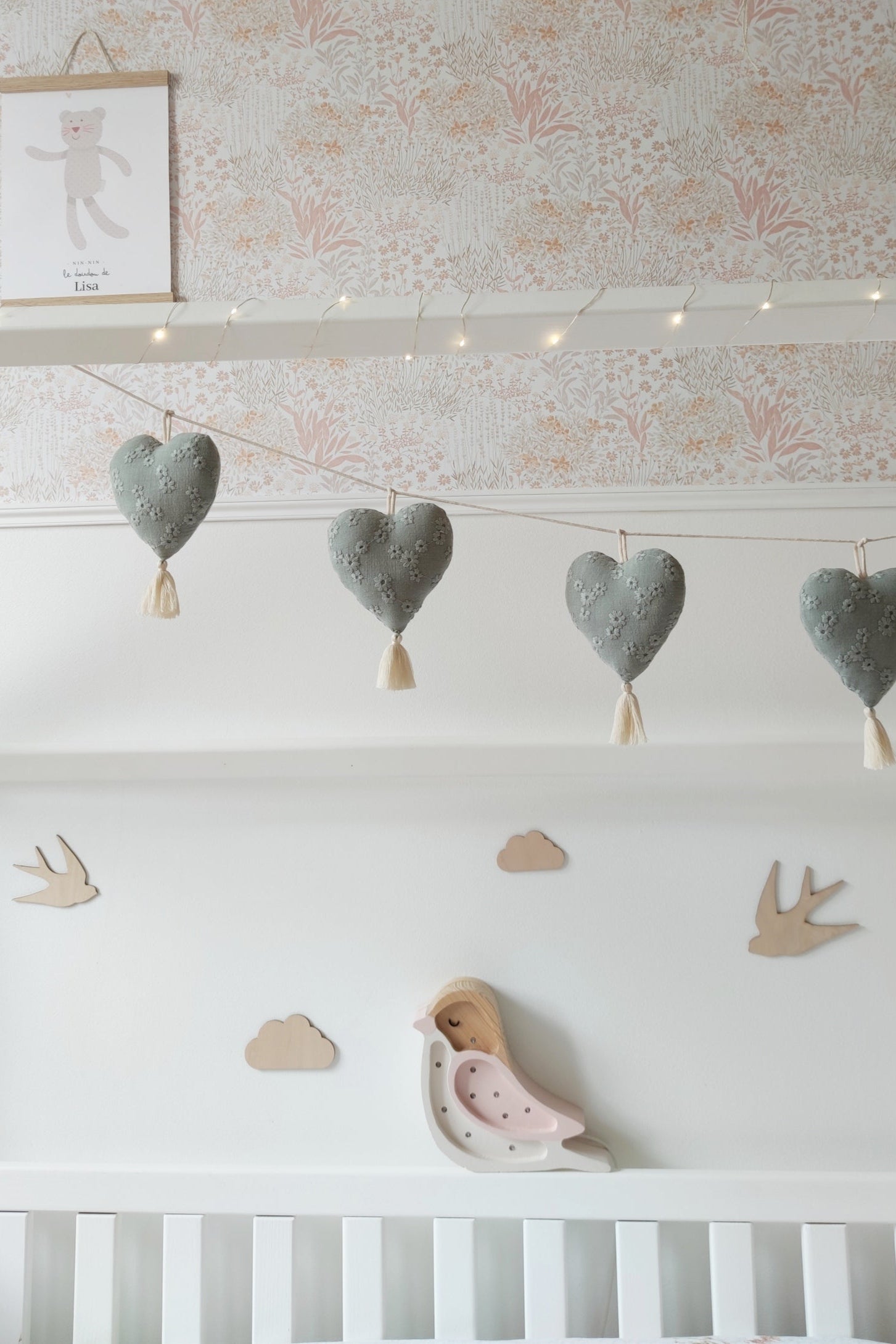 Guirlande de coeurs - Vert