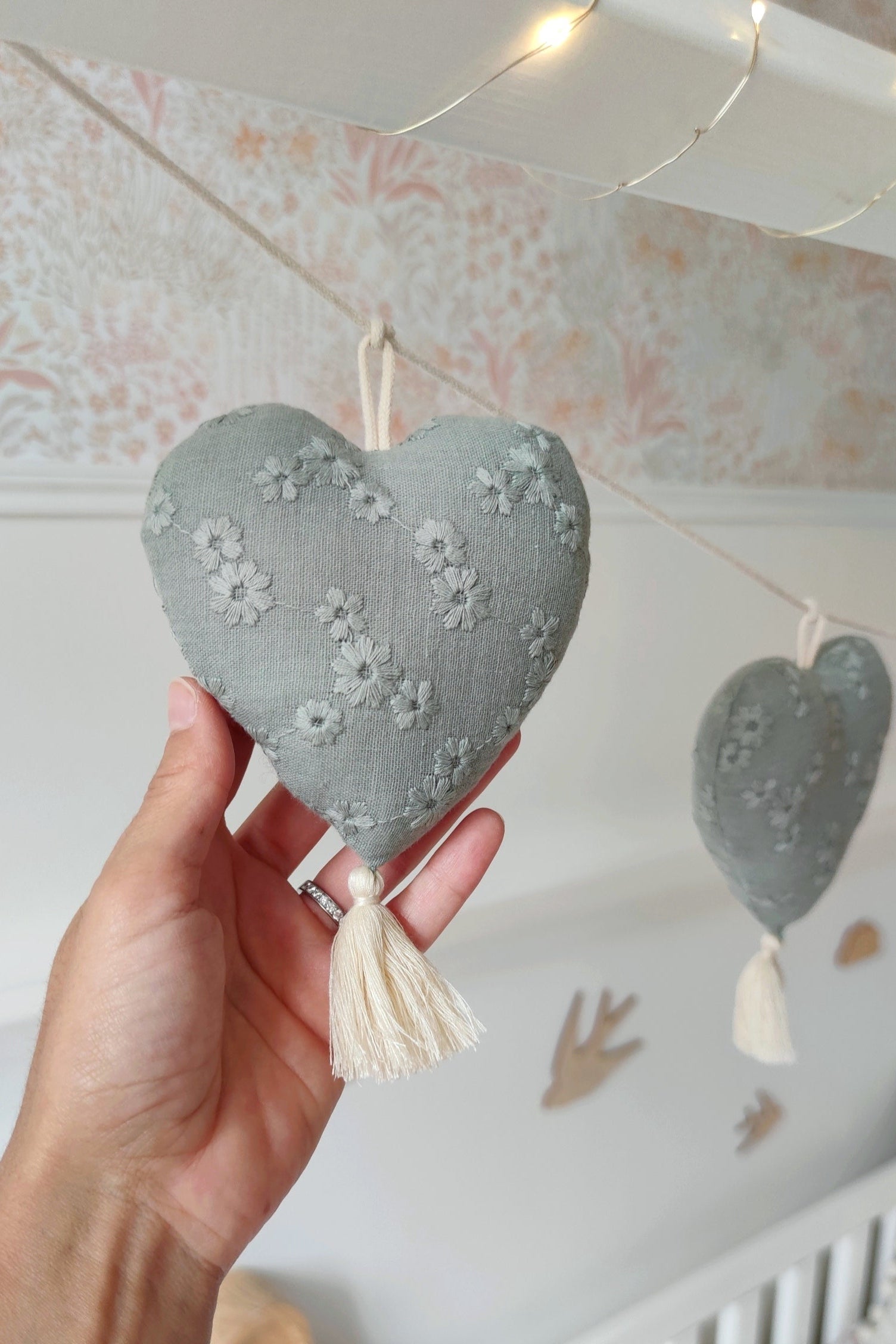 Guirlande de coeurs - Vert