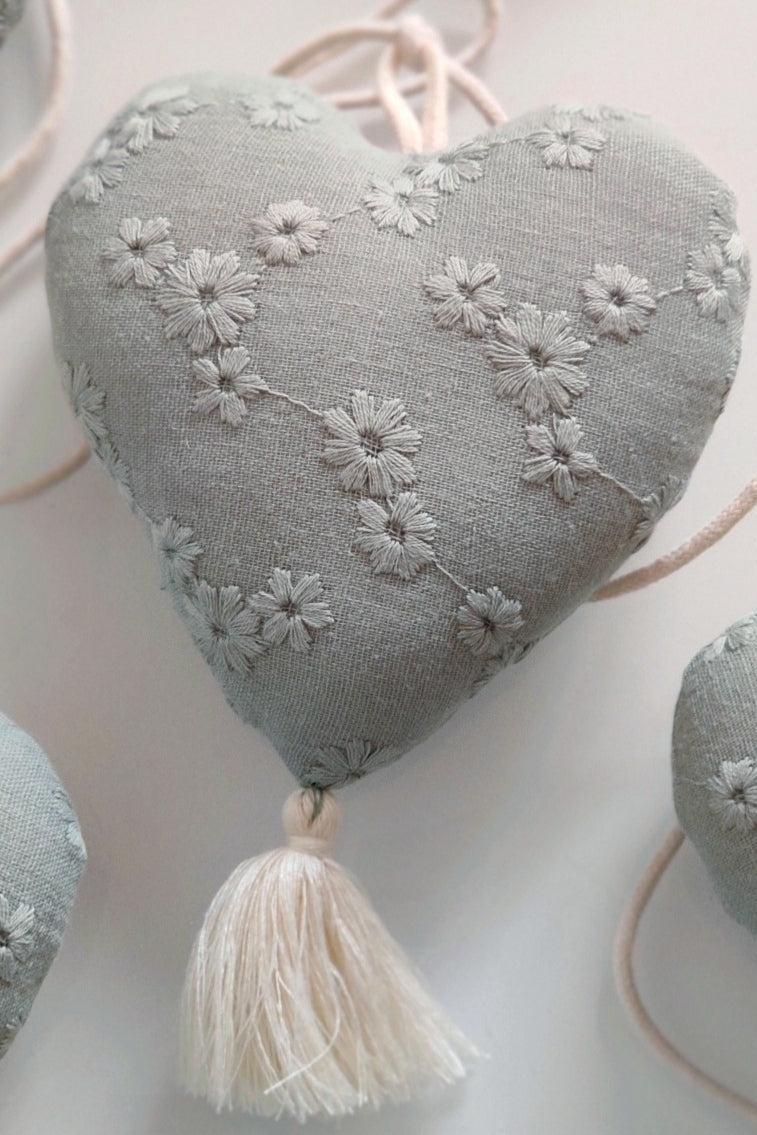 Guirlande de coeurs - Vert