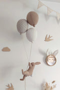 Lapin & ballons - Vichy Beige