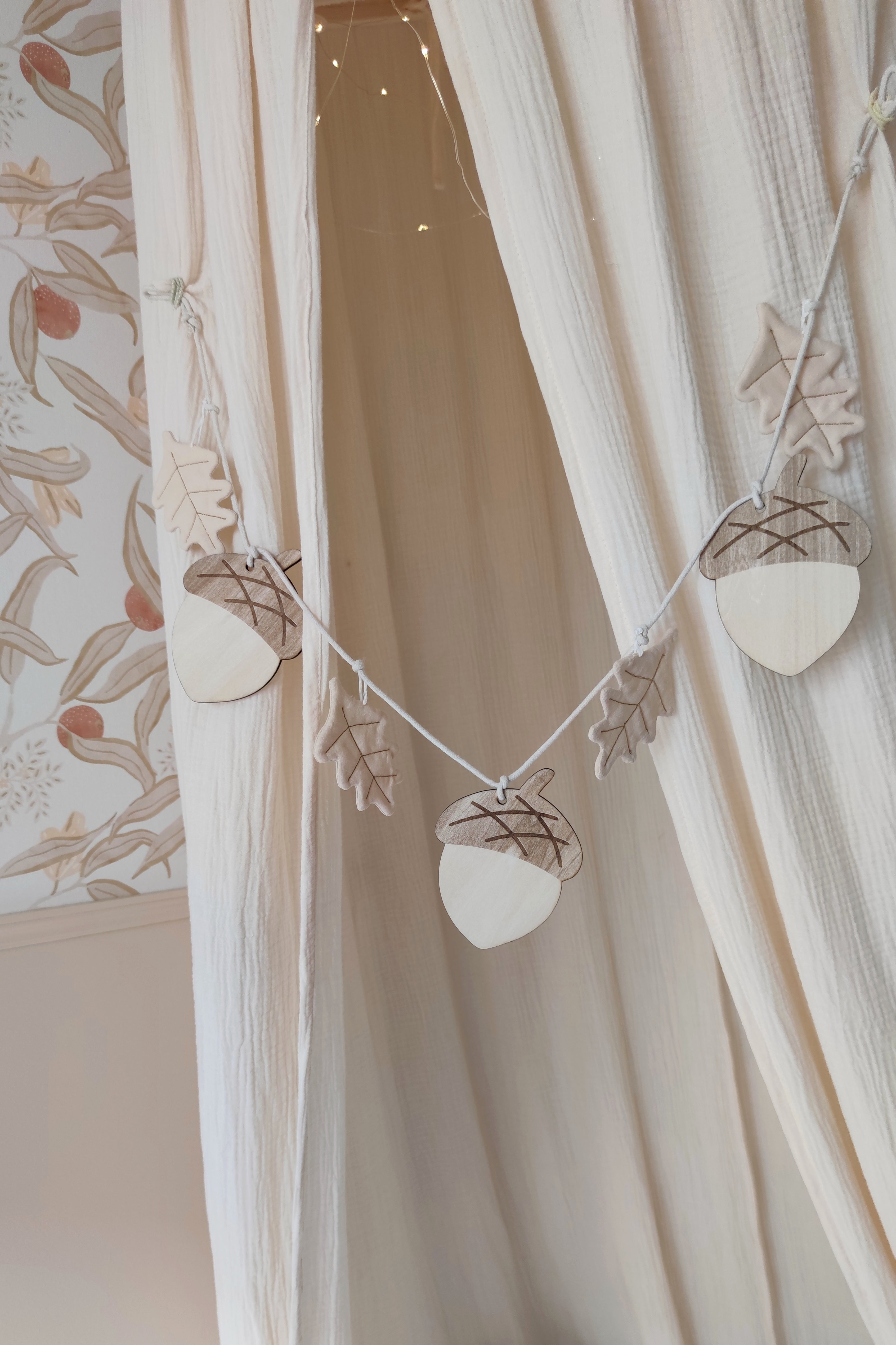 Guirlande chêne beige