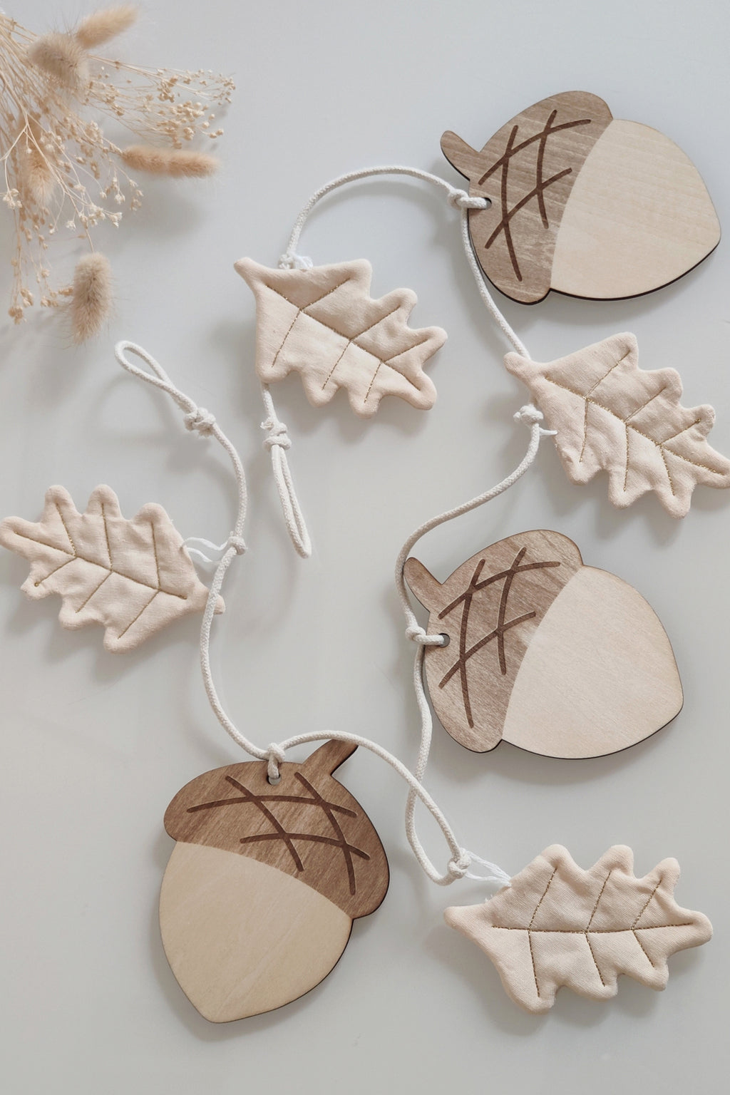 Guirlande chêne beige