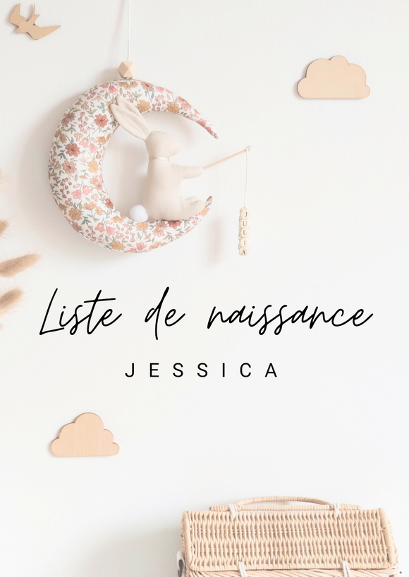 LISTE DE NAISSANCE - JESSICA (Lapin lune)