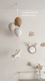 Lapin & ballons - Fleurs Caramel
