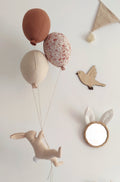 Lapin & ballons - Terracotta