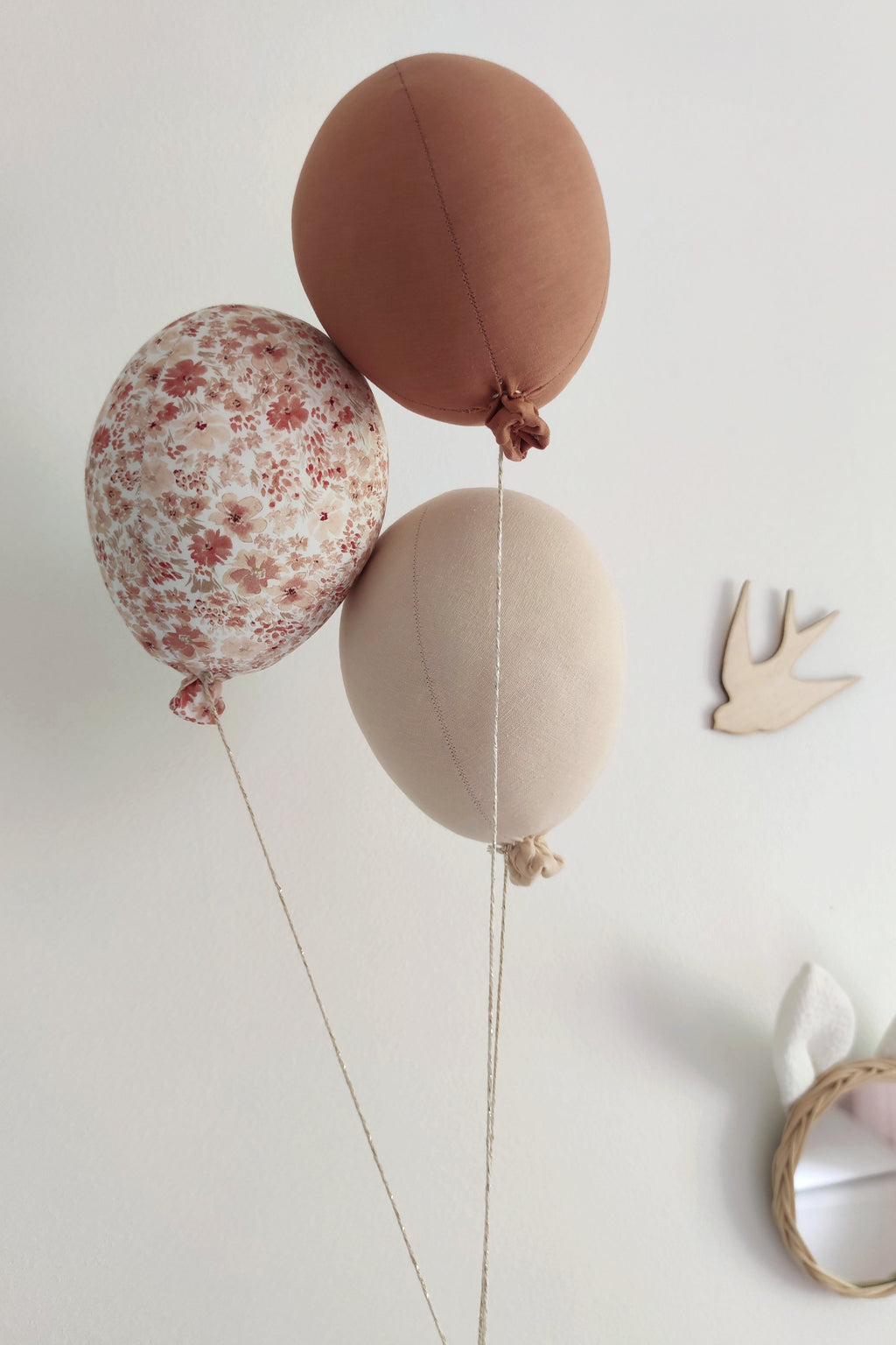 Lapin & ballons - Terracotta