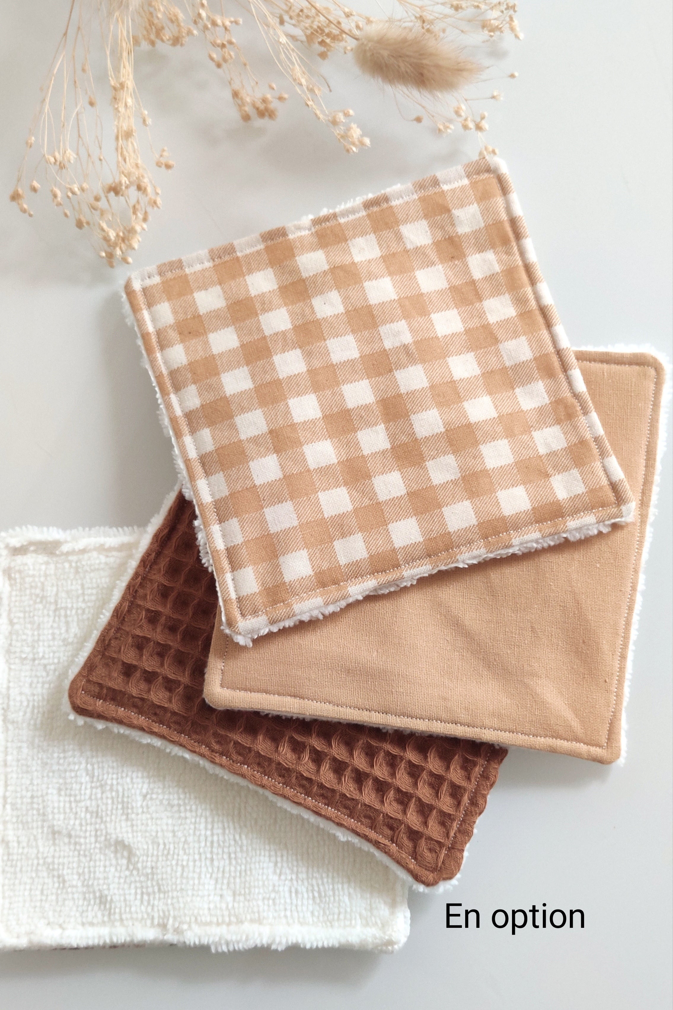 Lot de 3 bavoirs bandana - Camel