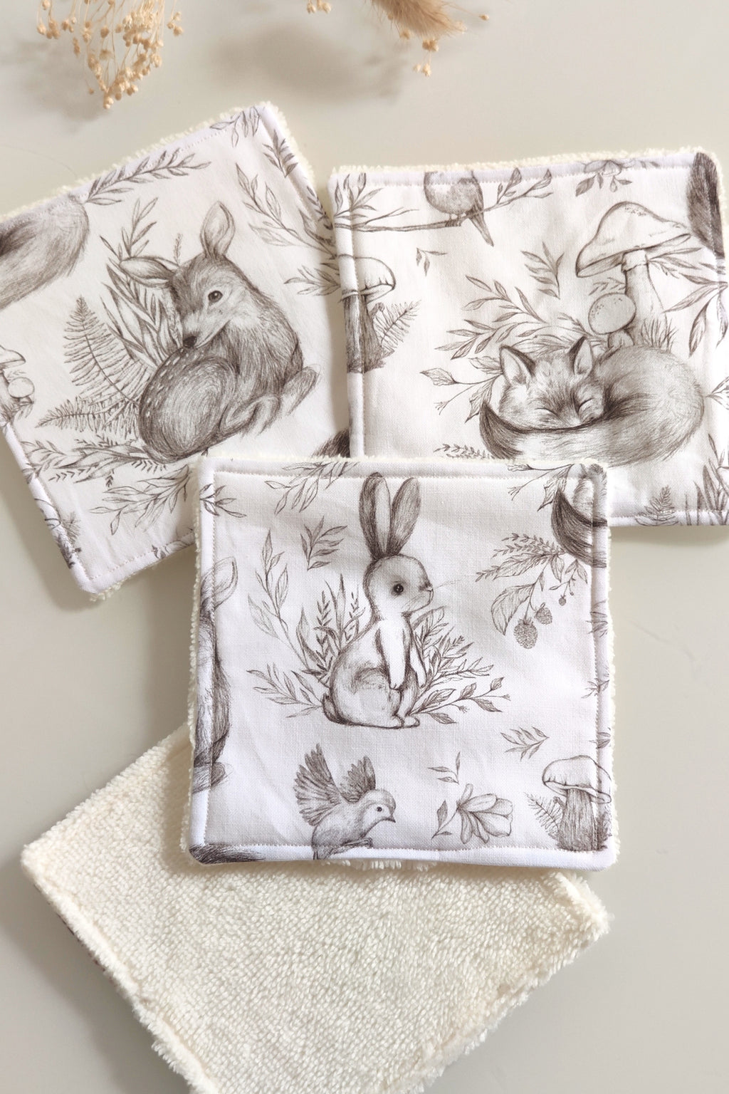 Lot de 3 bavoirs - Forêt