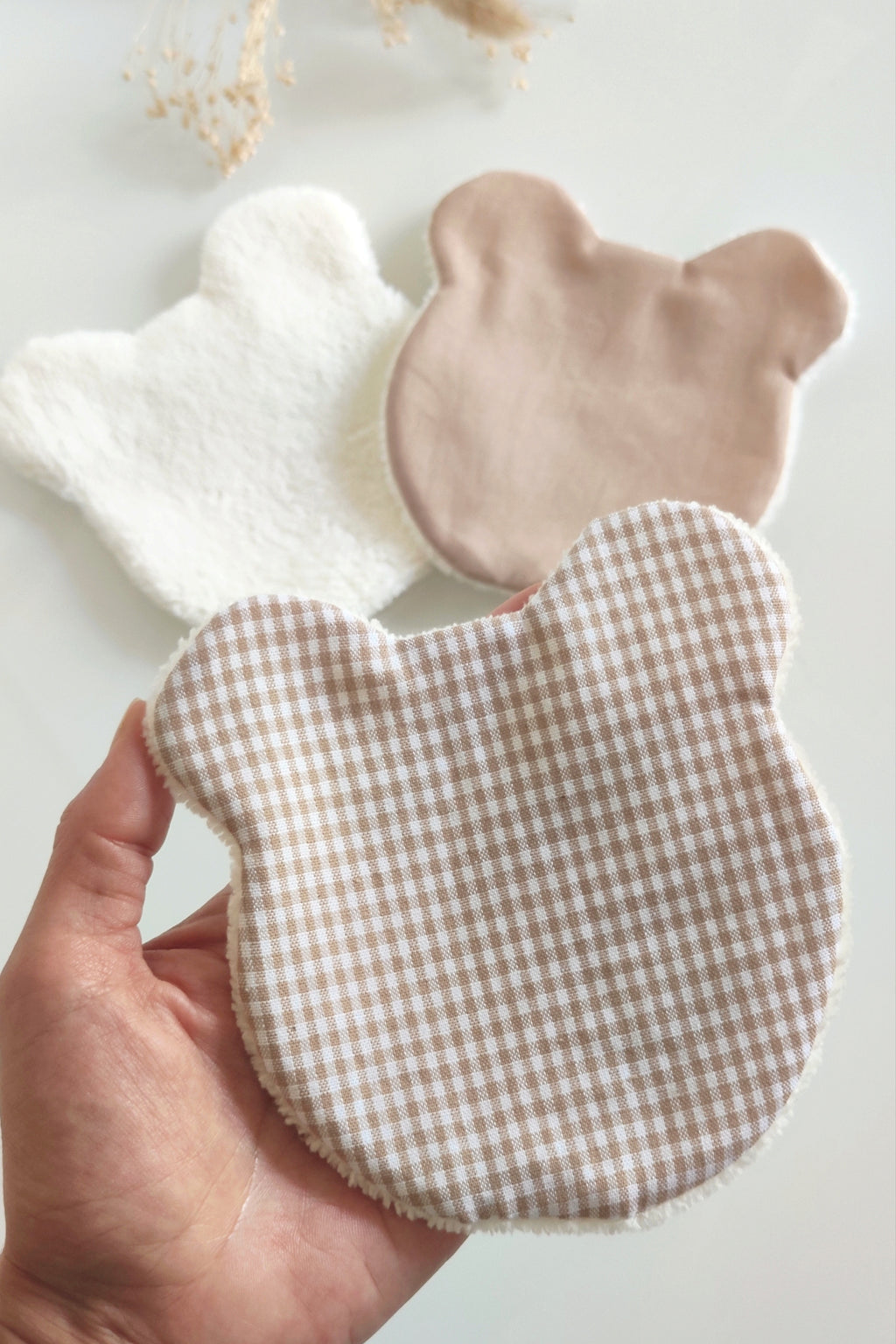Lingettes lavables réutilisables - Nounours