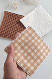 Lingettes lavables réutilisables - Camel