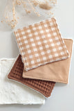 Lingettes lavables réutilisables - Camel