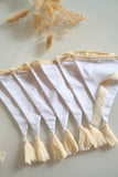 Guirlande de fanions - Blanc uni