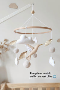 Mobile décoratif Colibri - vert olive
