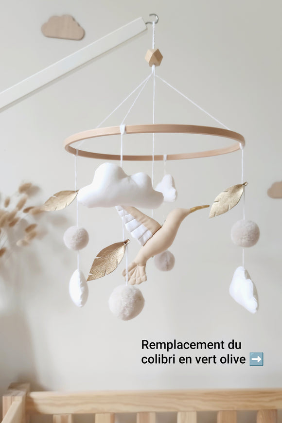 Mobile décoratif Colibri - vert olive