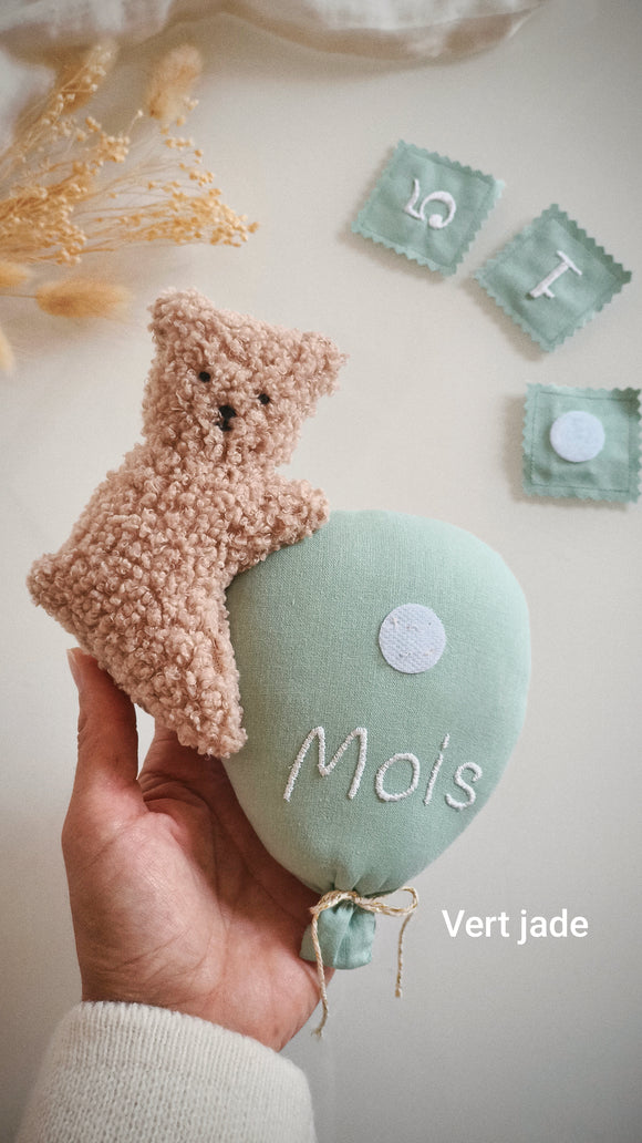 Photos Étapes - Nounours et Ballon vert (en stock)