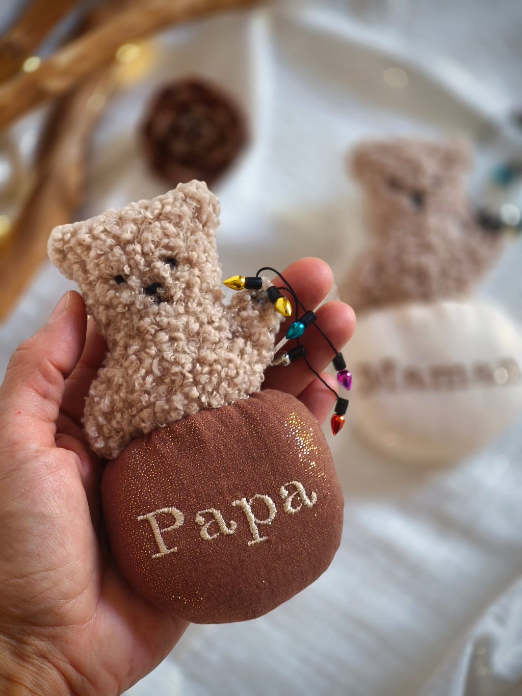 Lapin et Nounours de Noël personnalisable