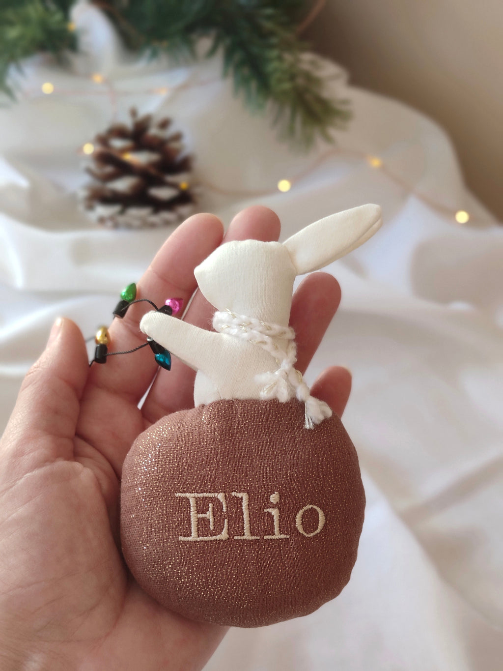 Lapin et Nounours de Noël personnalisable