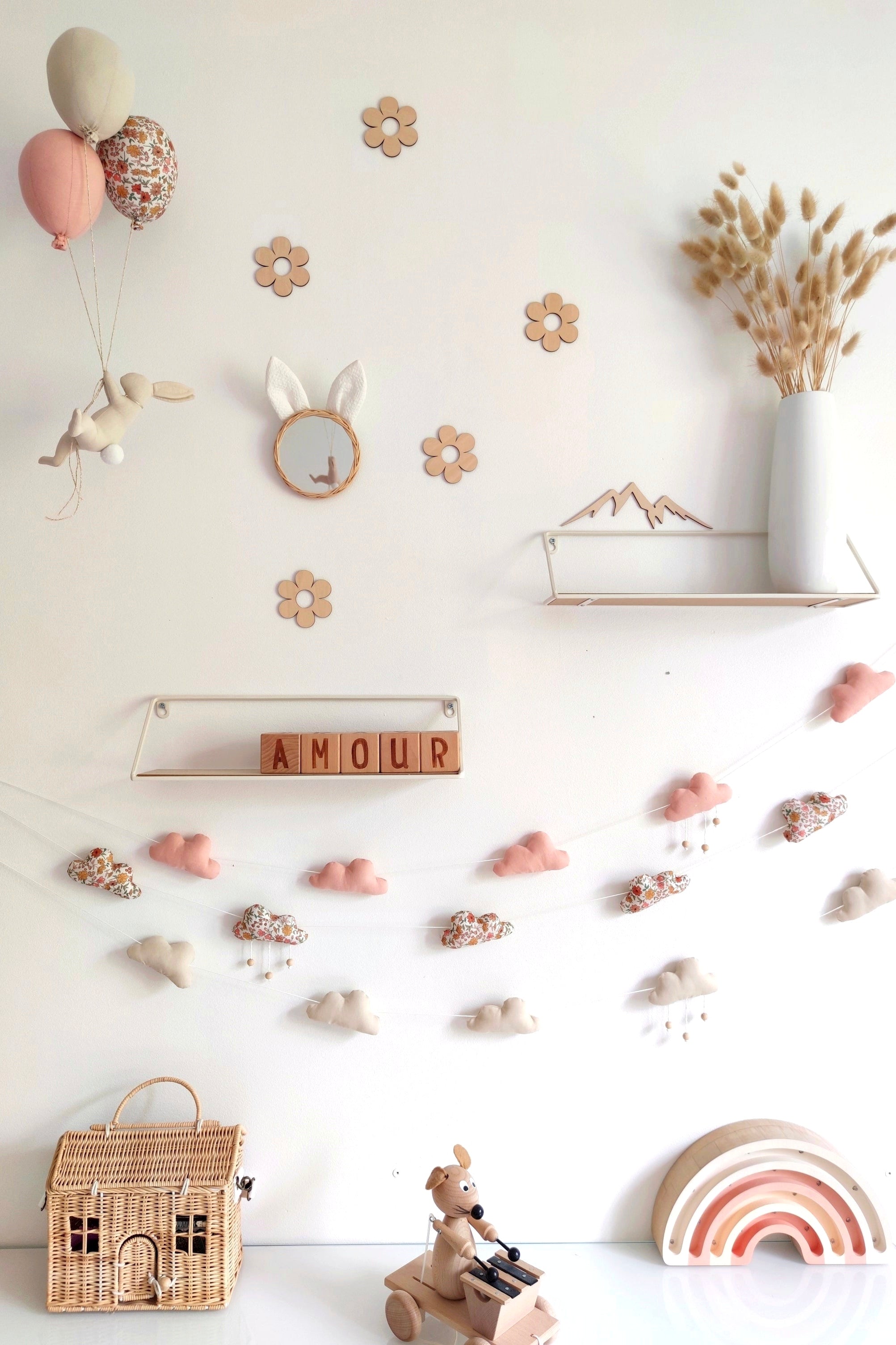 Photo holder garland - Yellow &amp; orange