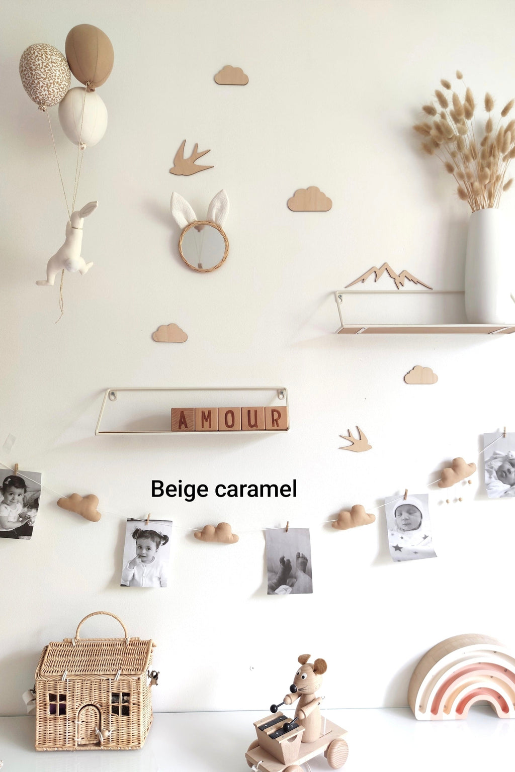 Photo holder garland - Yellow &amp; orange