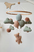 Mobile décoratif Nounours & Ballons - vichy vert