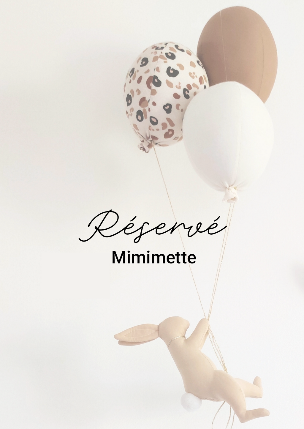 RÉSERVÉ - mobile décoratif Colibri rose