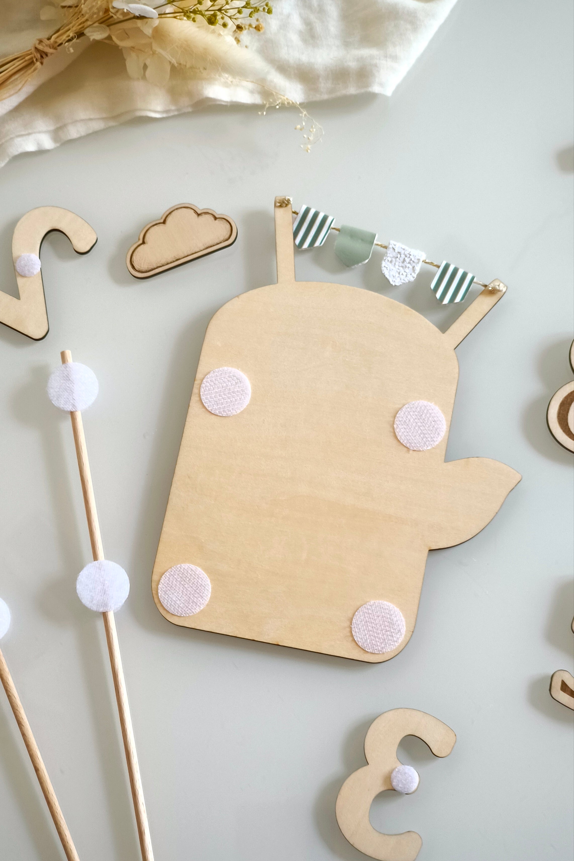 Cake topper réutilisable et personnalisable - Renard