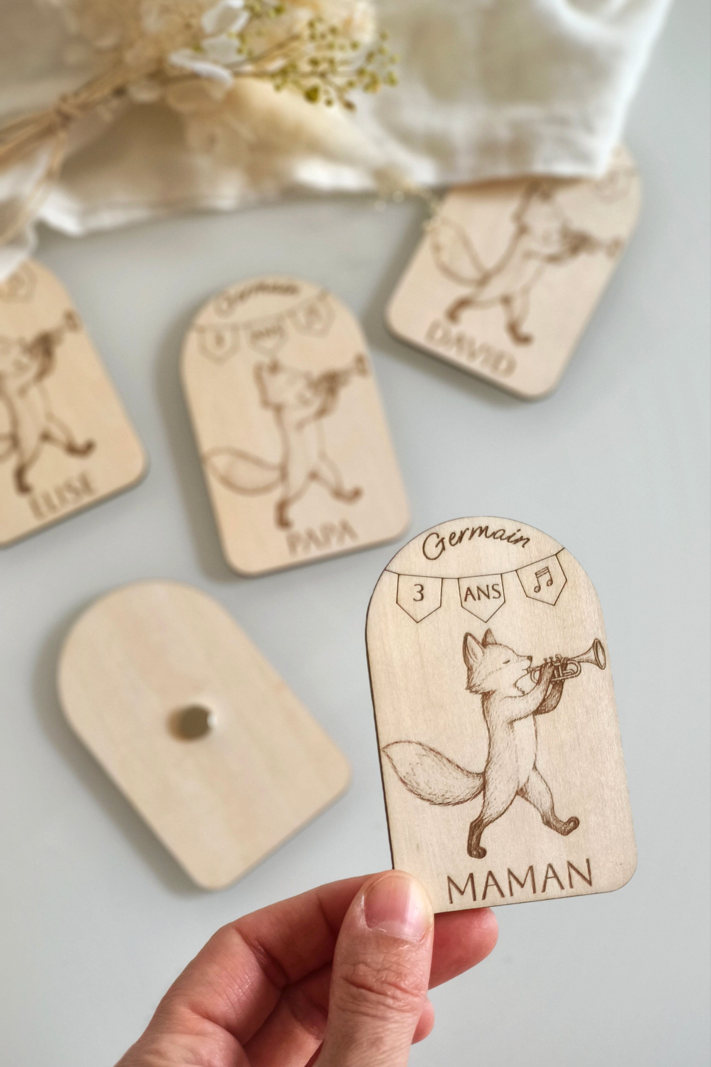 Marque-places magnets Renard - Version Anniversaire 🎂